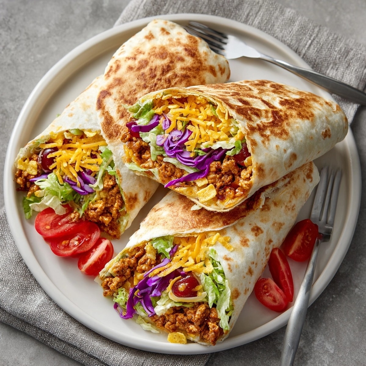 Imagine the vibrant 15-Minute Cherry Chipotle Turkey Crunch Wraps: crispy, colorful, and ready for your taste buds.