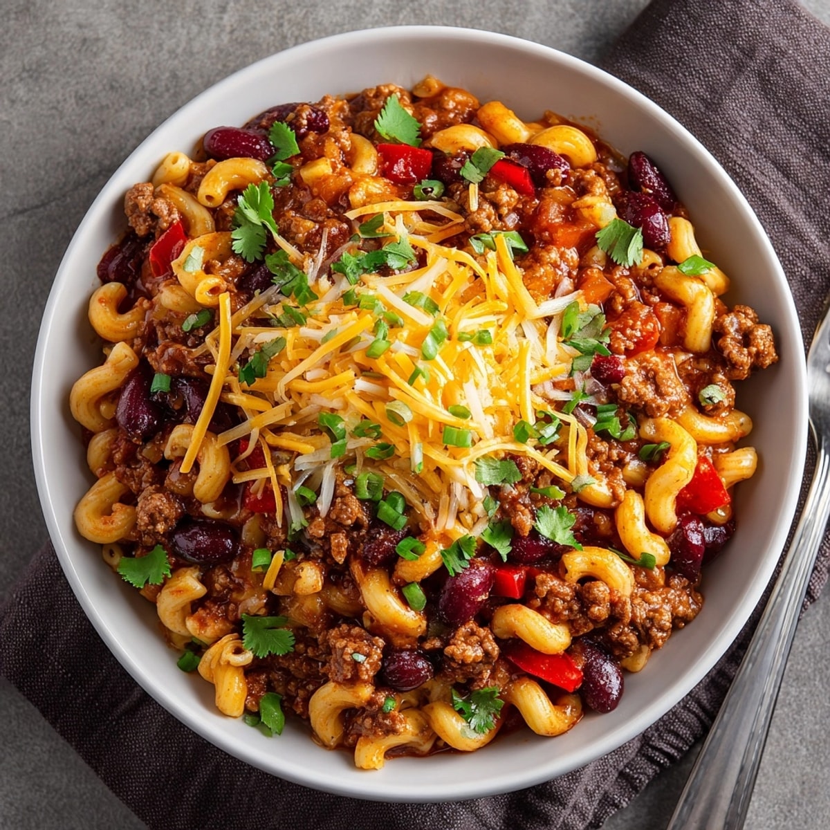 Flavorful one-pot cranberry turkey chili mac awaits, offering a taste of the holidays with every spoonful served.