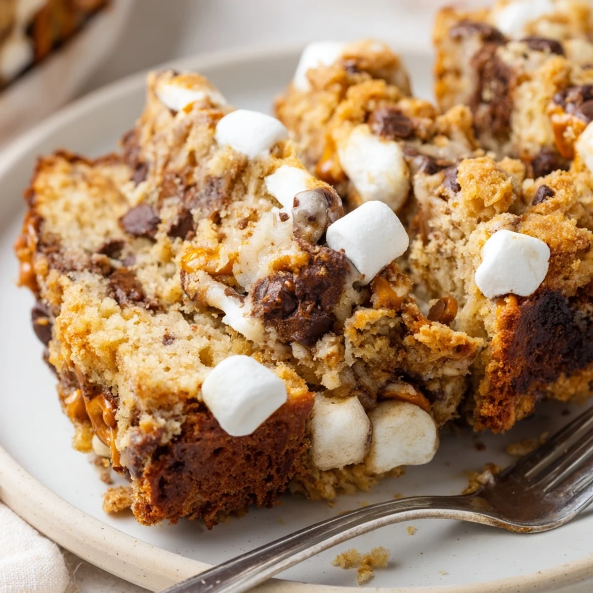 Smores Cinnamon Pretzel Muffin