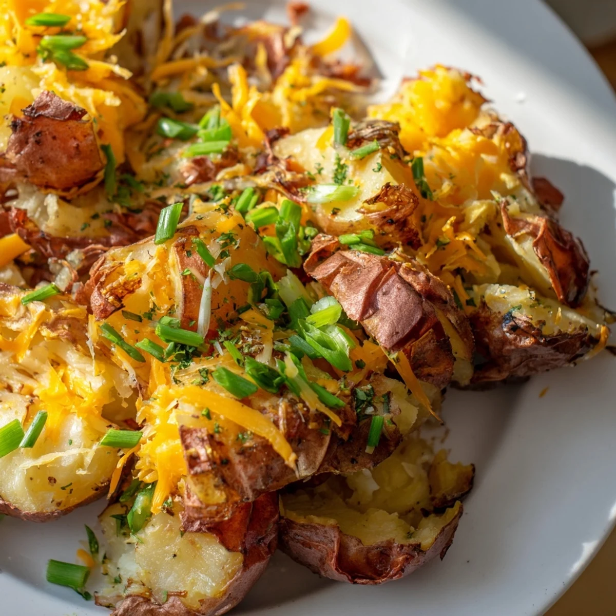Delicious Smashed Green Onion Potato Bombs, perfect for sharing at parties.  
