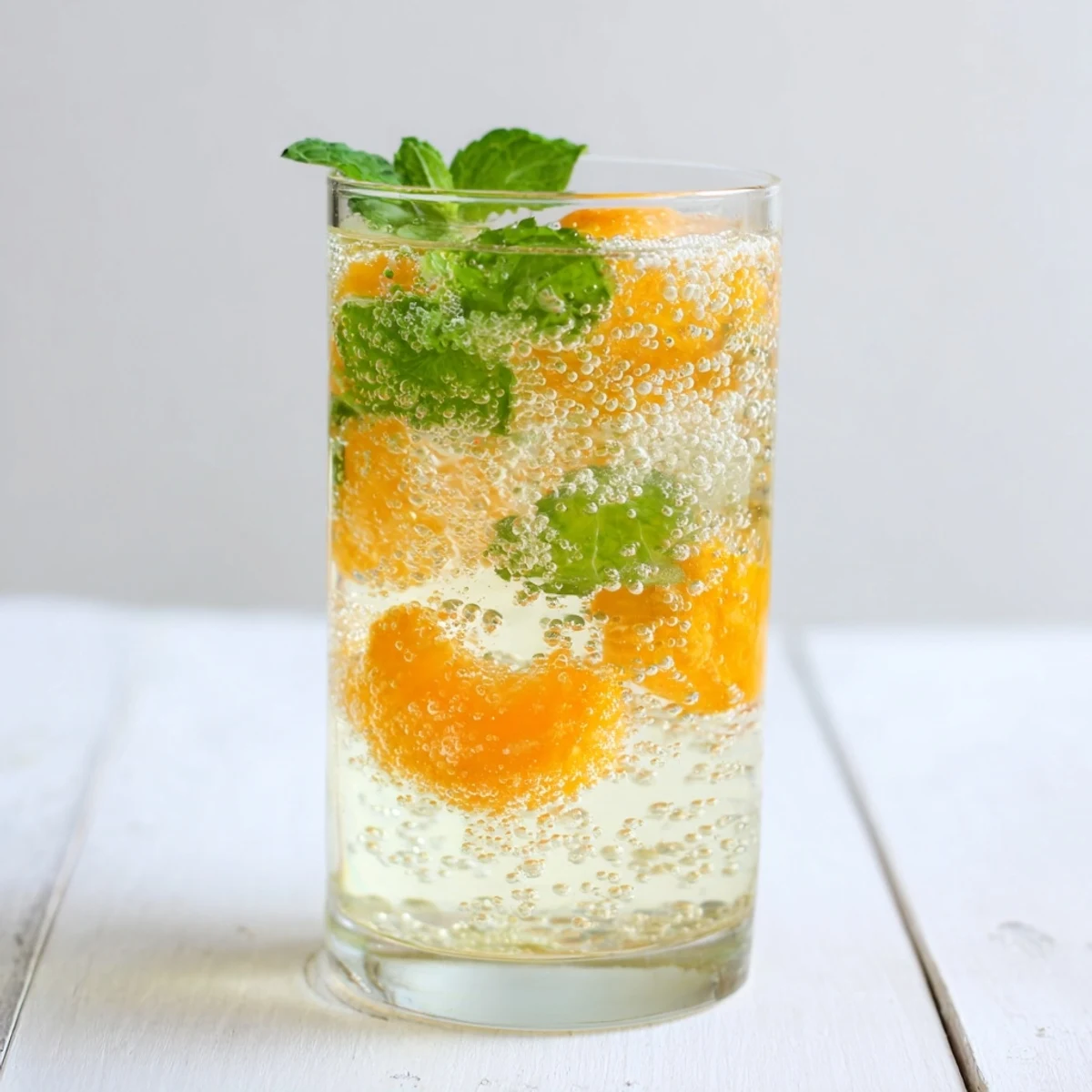 Lightly sparkling probiotic soda mocktail, a healthy sip for warm, sunny days.