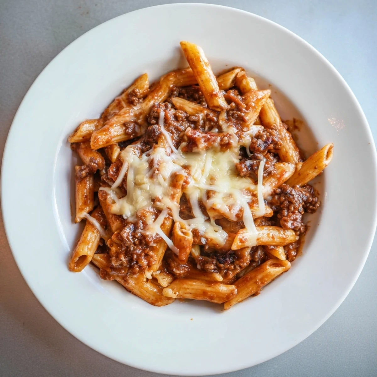 Cheesy Beef Penne Bake