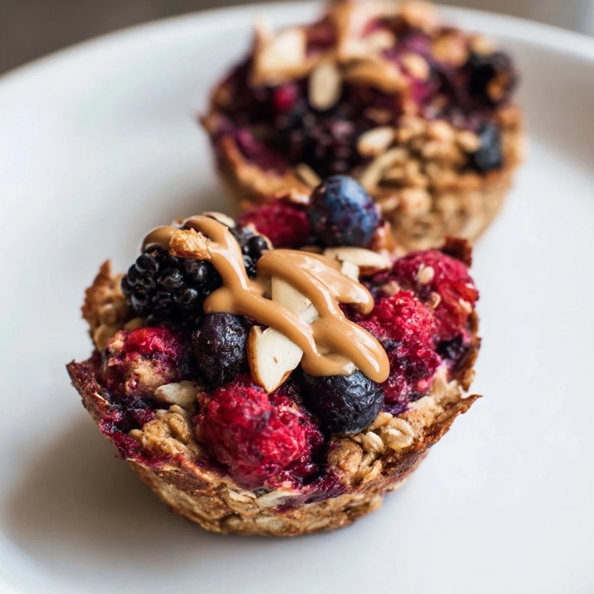 Baked Oatmeal Cups Berries