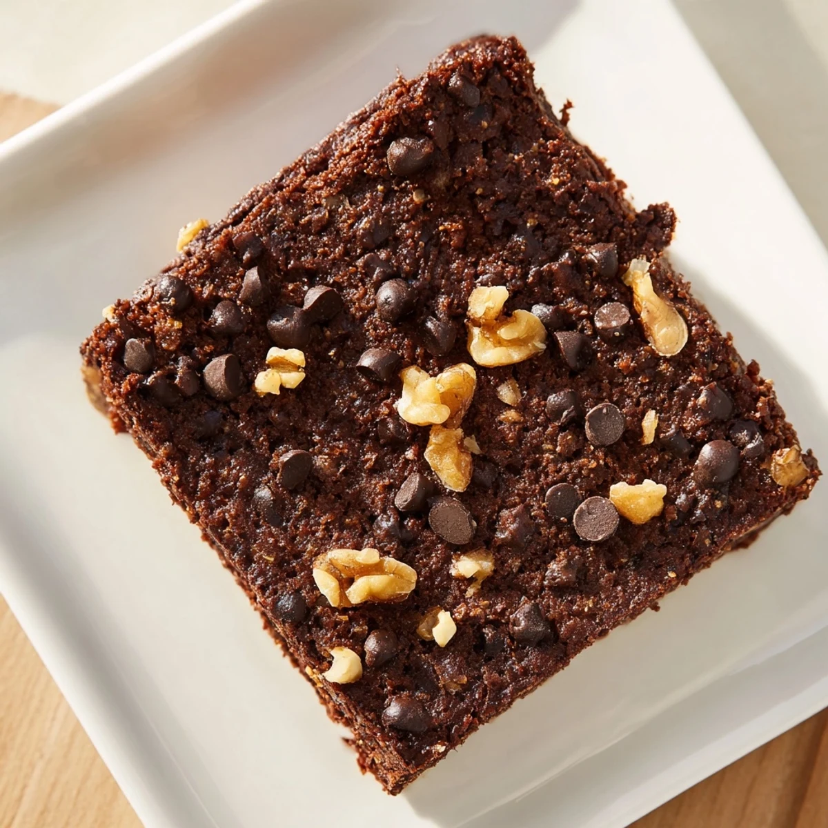 Fudgy sweet potato brownies, baked until the center is set, promising rich chocolate flavor.