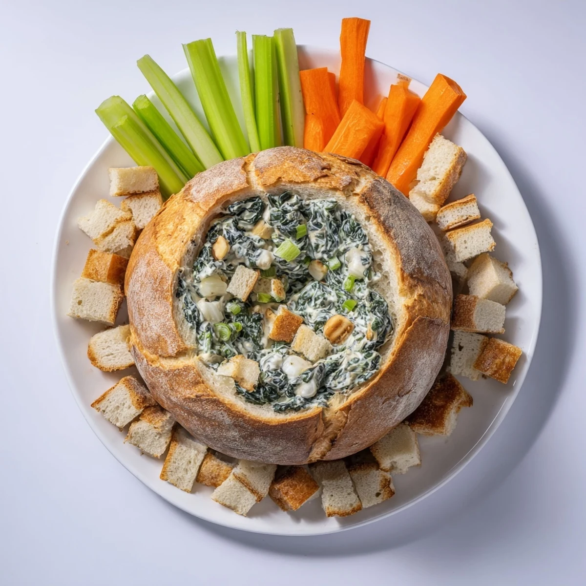 Enjoy The Best Spinach Dip Ever, a flavorful appetizer loaded with fresh ingredients and served with crunchy dippers.