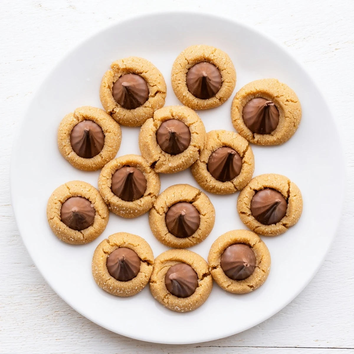 Warm, golden 3-Ingredient Peanut Butter Blossoms cooling on a wire rack, ready to enjoy.