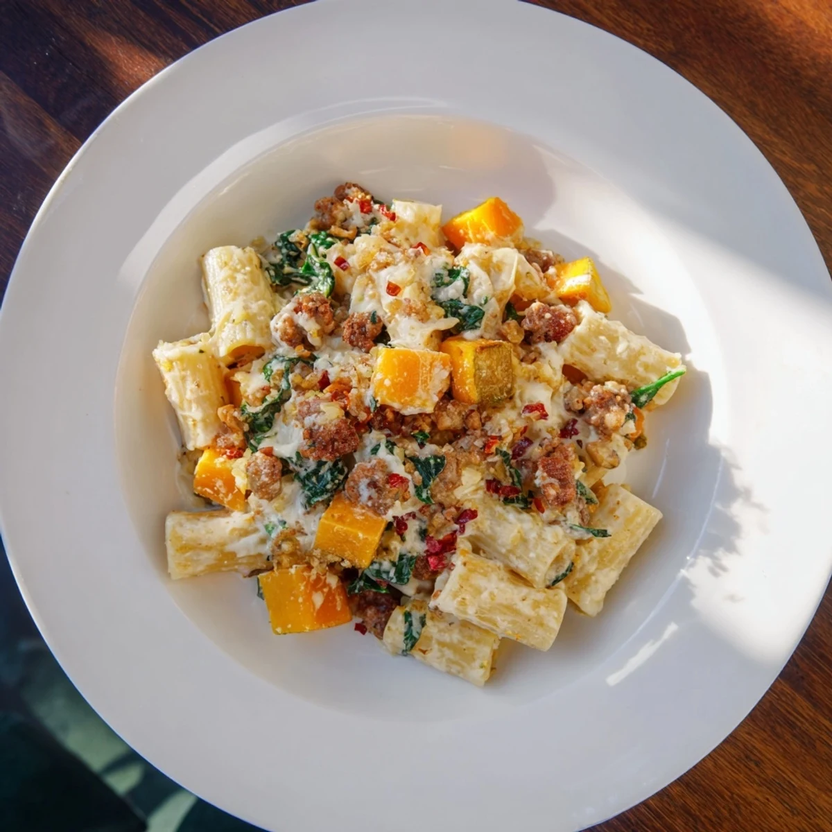 Creamy Rigatoni Butternut Sausage