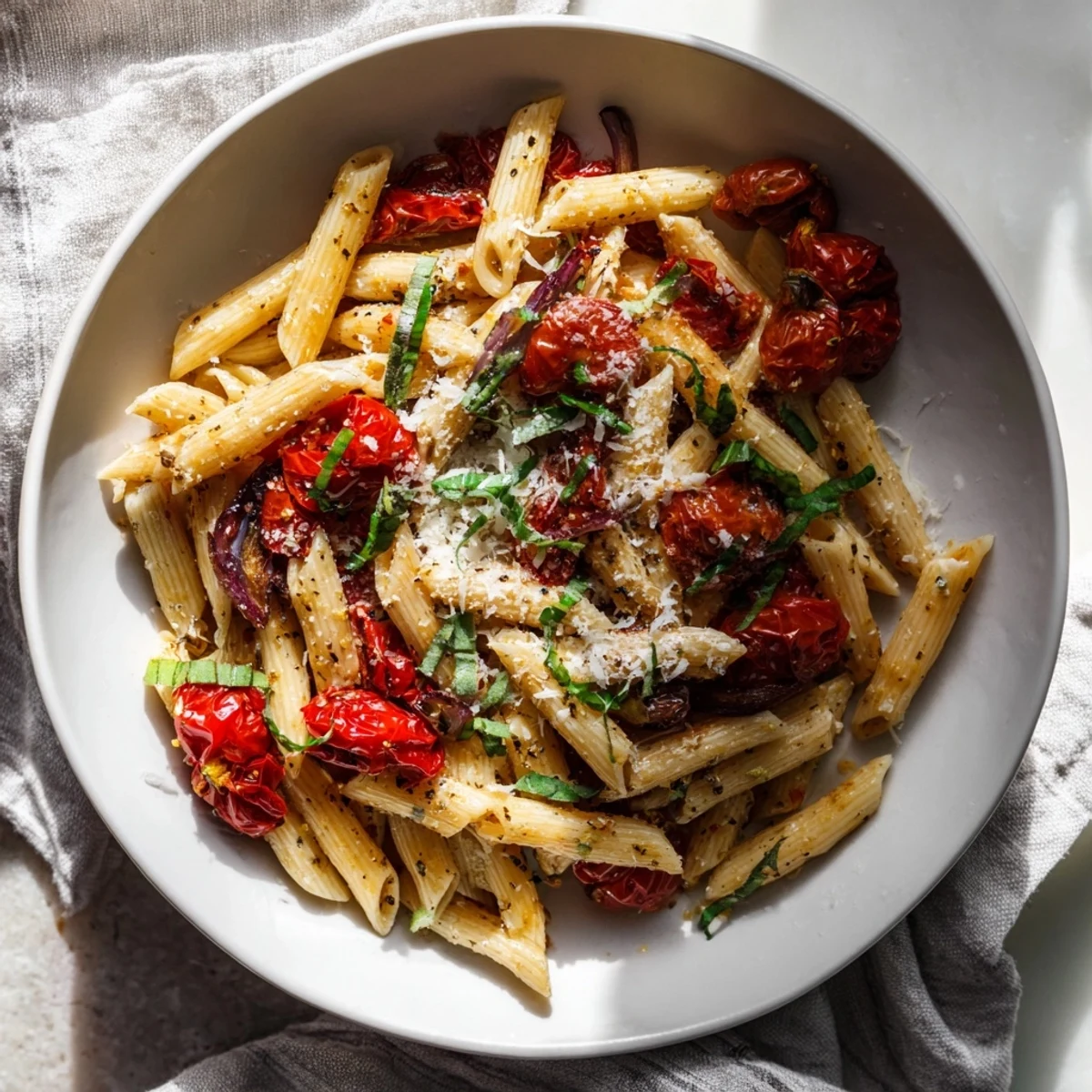 Baked Tomato Olive Oil Pasta