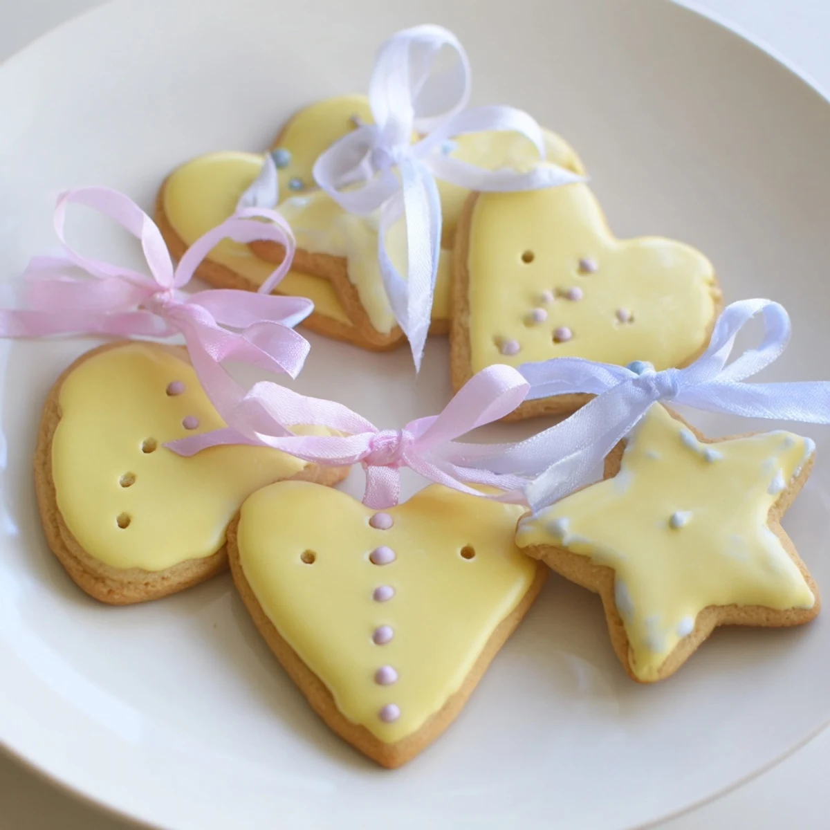 Heart Star Cookies Ribbons