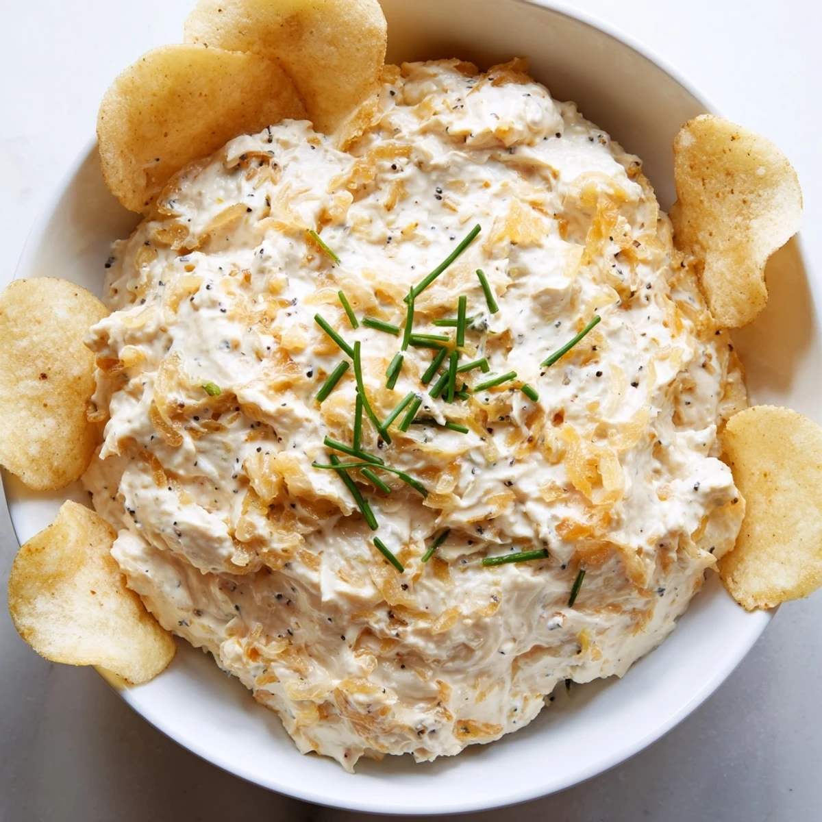 Potato Chips with Onion Dip