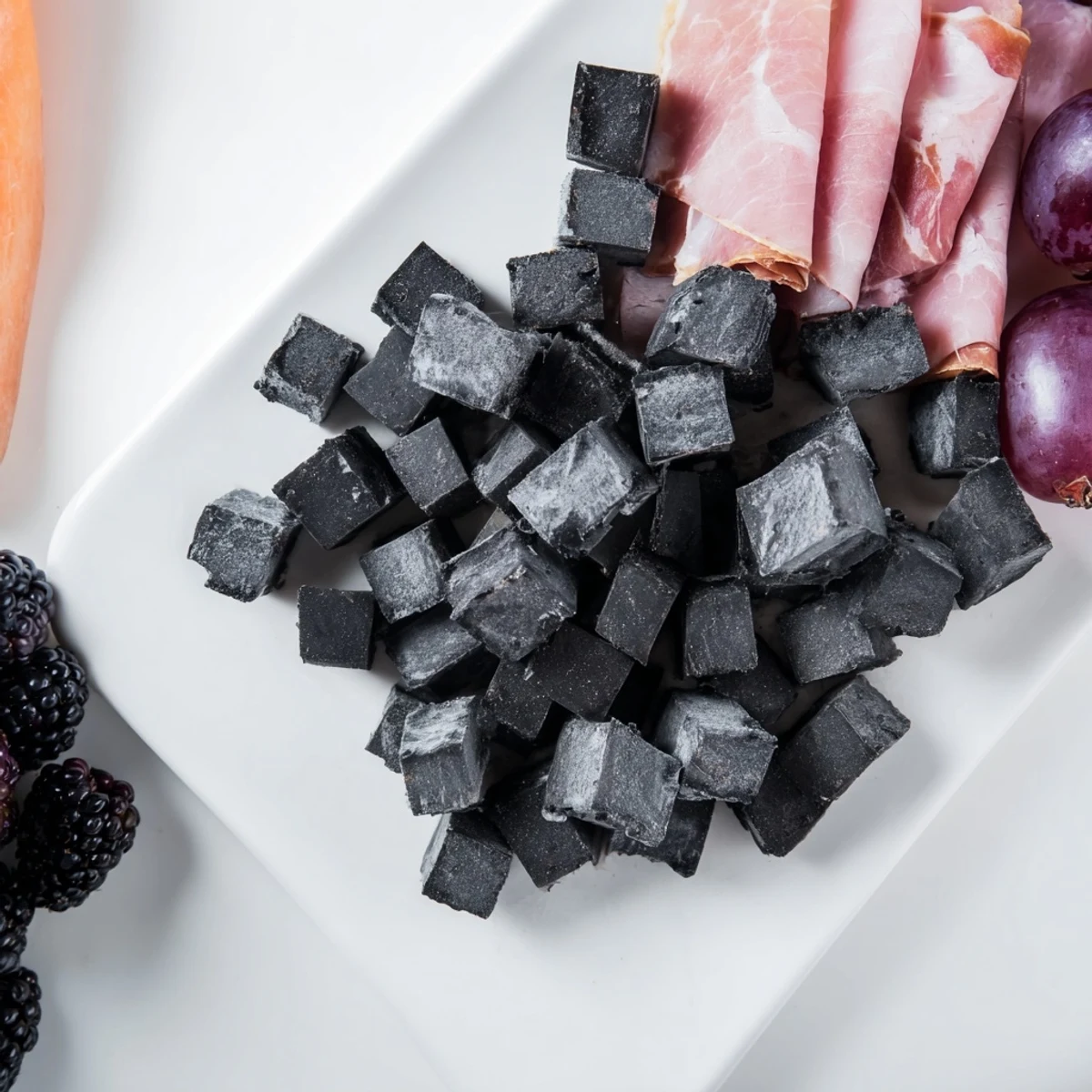This Ghostly Outline Halloween Charcuterie Board features dark cheeses, meats, and delicious fruits ready to eat.