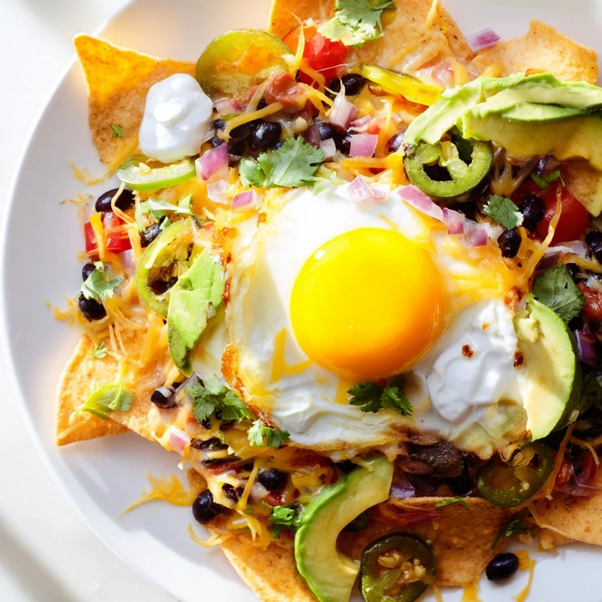 Egg-Topped Breakfast Nachos
