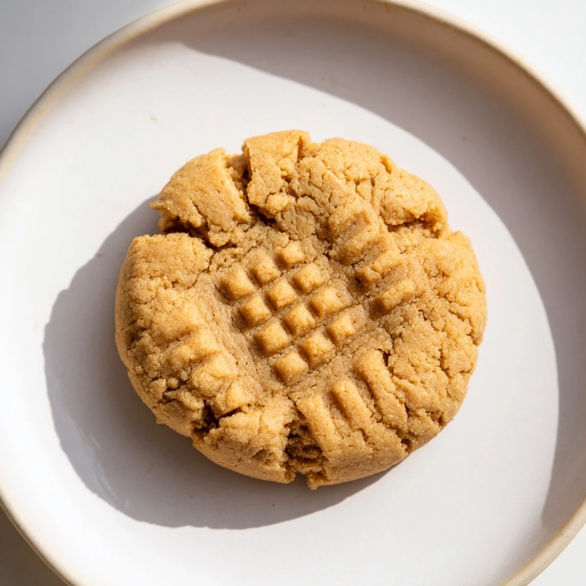 Golden-brown Flourless Peanut Butter Cookies, neatly arranged on a baking sheet, ready to cool.