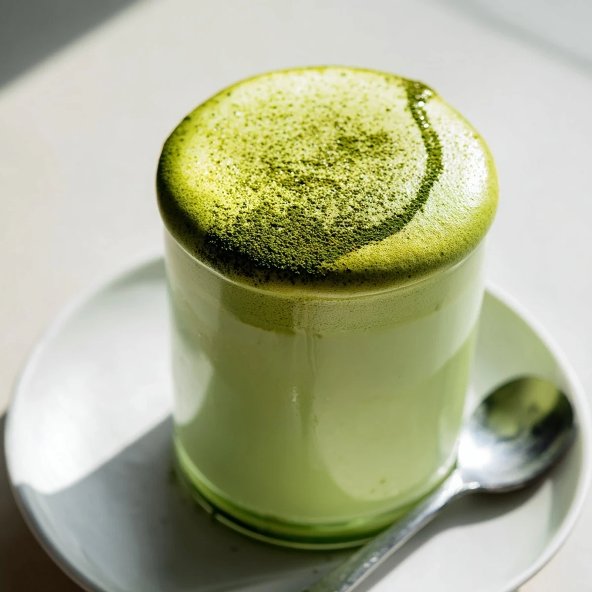 Imagine a vibrant, frothy matcha latte, the perfect cool drink, topped with light, airy cold foam.