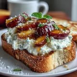 Honey Peach Burrata Toast