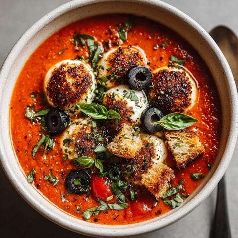 Creamy Eyeball Mozzarella Tomato Soup: A rich, fun soup, perfect for a spooky party.