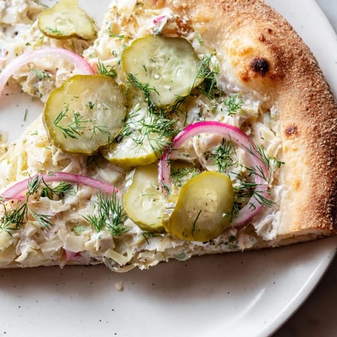 Pickle Crème Dill Pizza