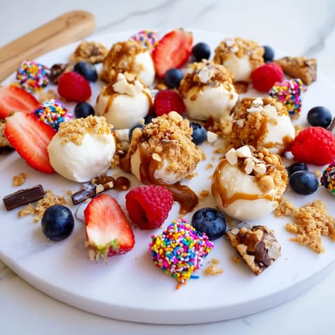 Interactive dessert presentation featuring rich cheesecake bites and tempting caramel drizzle.  