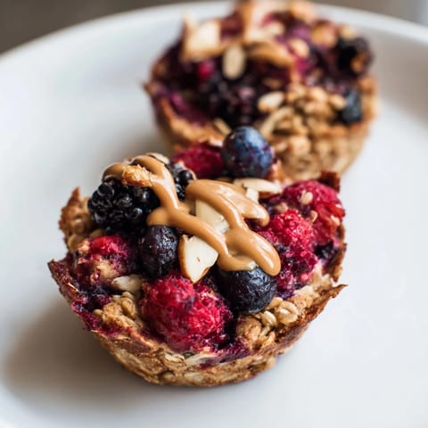 Baked Oatmeal Cups Berries