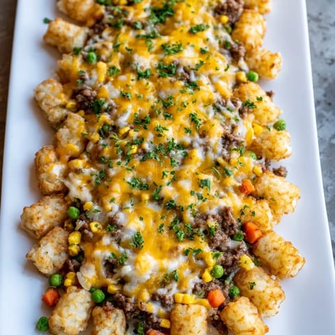 Quick Christmas Tater Tot Casserole