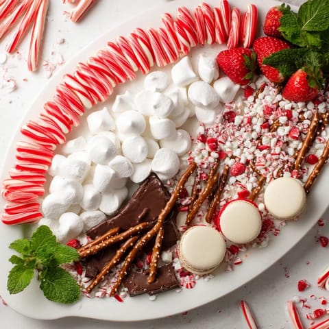 Candy Cane Dessert Platter