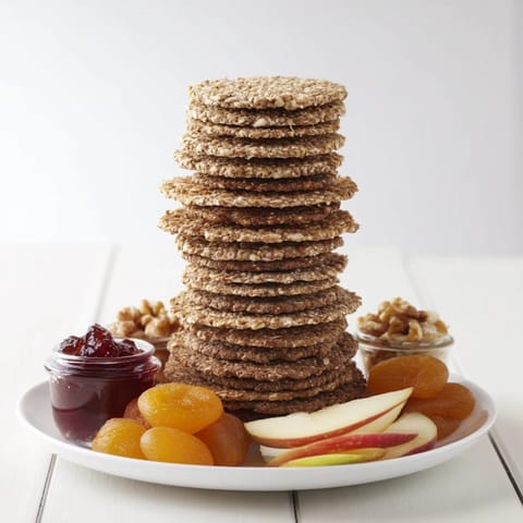 Artisan Gourmet Crackers, presented with fig jam and other delicious spreads, ready to serve.