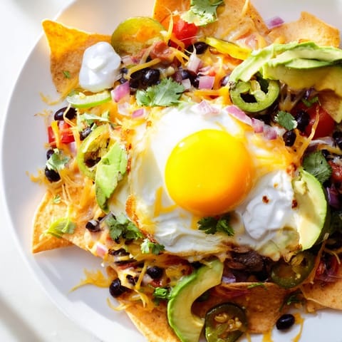 Egg-Topped Breakfast Nachos