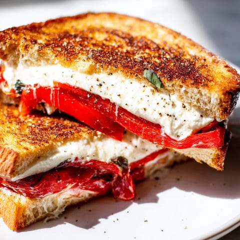 Roasted Red Pepper Grilled Cheese
