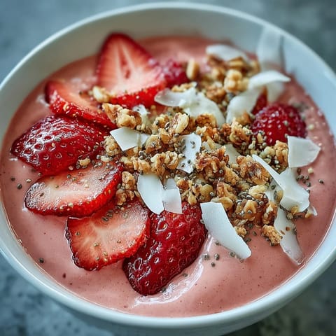 Strawberry Protein Smoothie Bowl