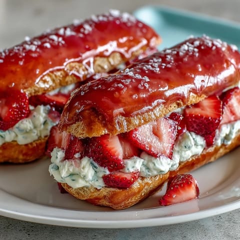 Valentines Day Strawberry Éclairs