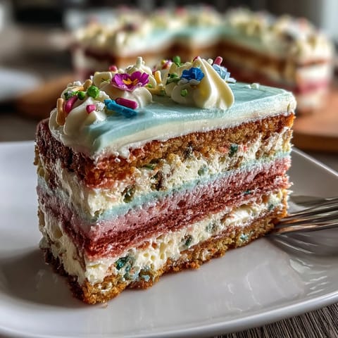 Spring Ombre Cake Dessert
