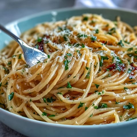 Creamy lemon butter pasta with bright citrus zest and silky Parmesan sauce, twirled on a fork with fresh parsley garnish.