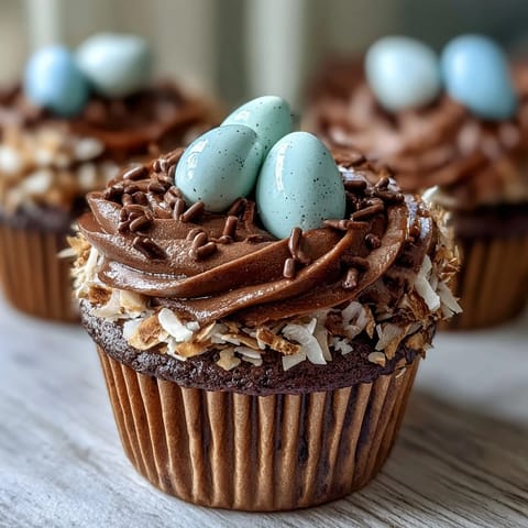 Easter Nest Cupcakes