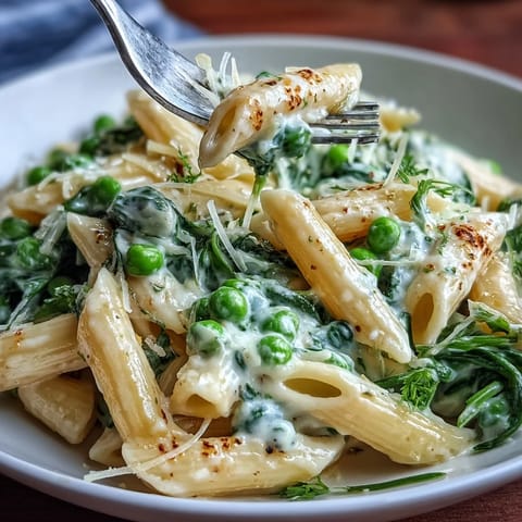 Vibrant one-pot lemon ricotta pasta with peas, a creamy, comforting, and easy weeknight meal.