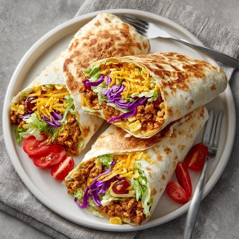 Imagine the vibrant 15-Minute Cherry Chipotle Turkey Crunch Wraps: crispy, colorful, and ready for your taste buds.