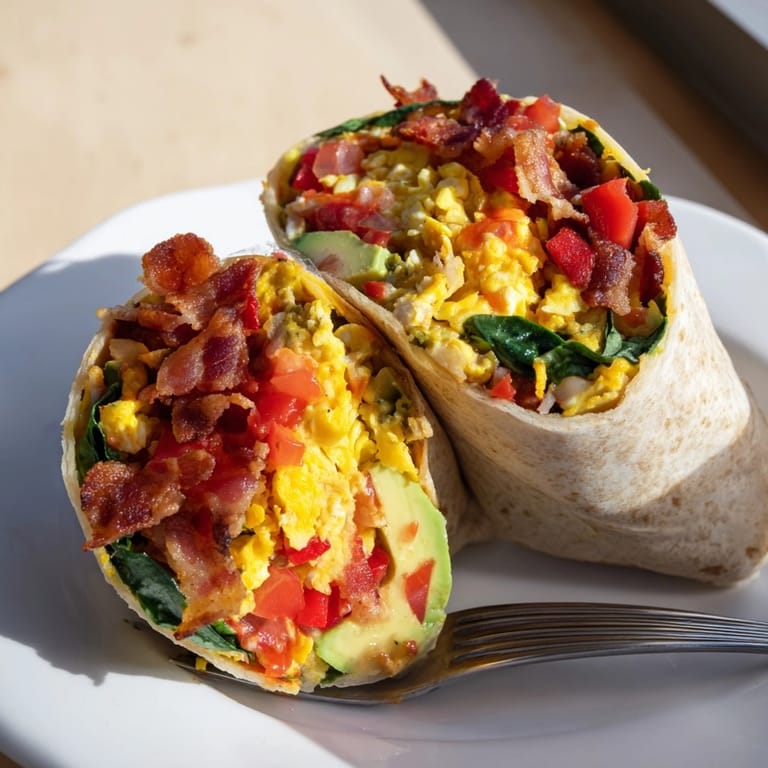 Homemade Breakfast Burrito recipe: warm, cheesy, and customizable with fillings like salsa.