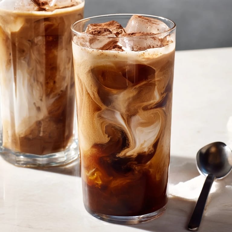Deliciously creamy Tahini Iced Coffee served over ice, perfect for warm days.