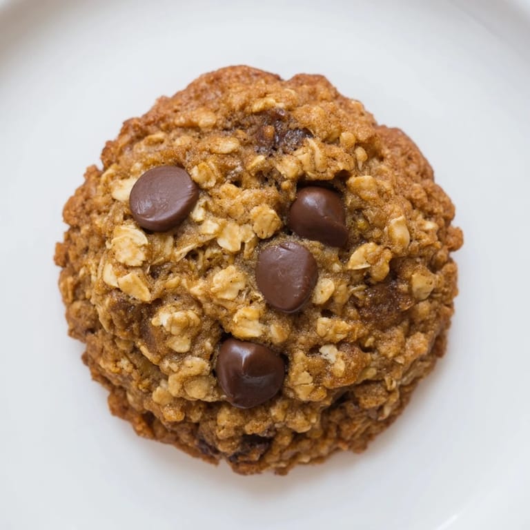 Sweet and simple, these oat-banana chocolate chip cookies boast gooey chocolate chips and oats.