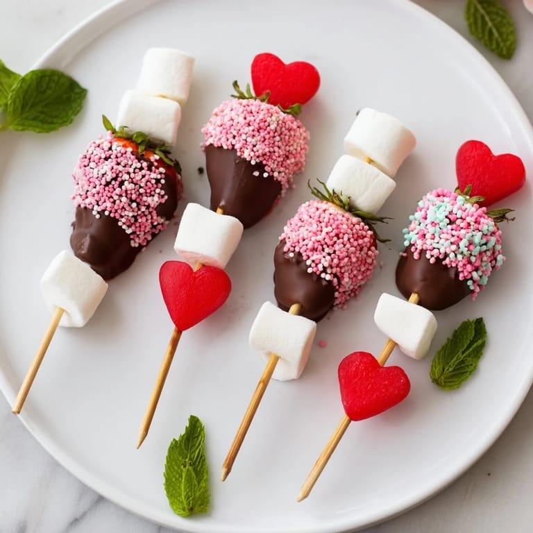 This festive Cupid's Arrow Candy Tray features an array of colorful candies ready for a romantic dessert.