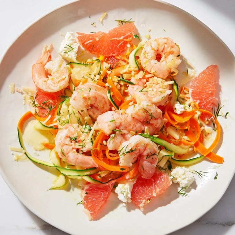 Broiled Gruyère bubbles over the vibrant The Coral Reef, a pescatarian delight with fresh herbs.