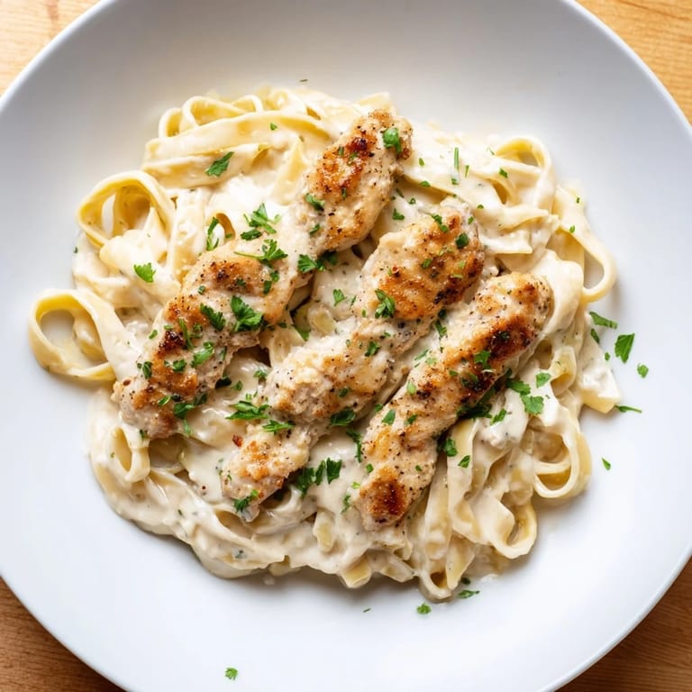 This easy Skillet Chicken Alfredo recipe showcases perfectly cooked chicken and pasta, ready in under an hour.