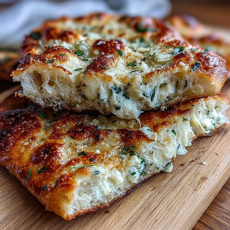 Fluffy, freshly cooked Easy Garlic Naan Bread served alongside a creamy bowl of chicken curry.