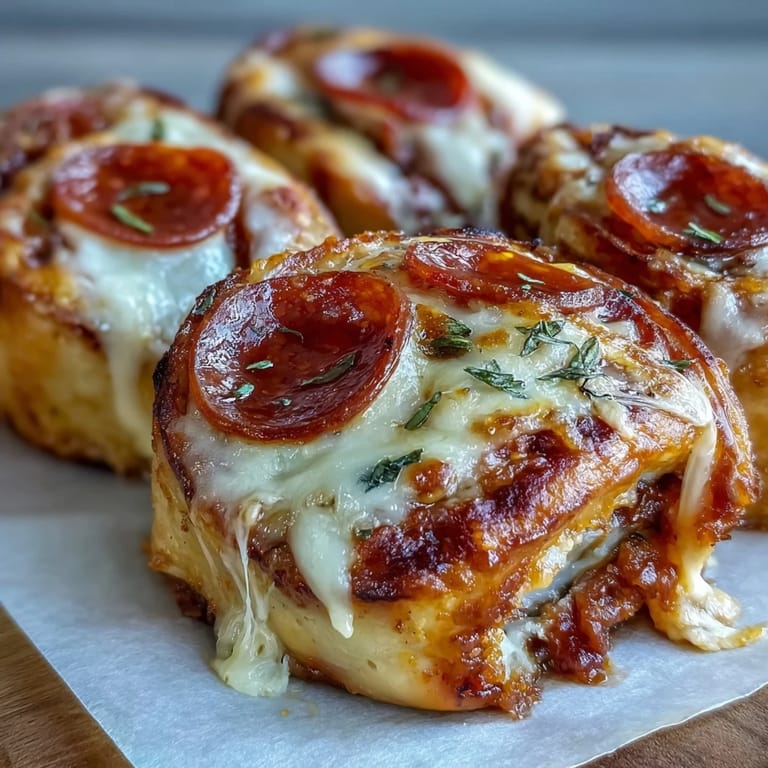 A cross-section of an Irresistible High Protein Pepperoni Pizza Roll reveals savory beef, spicy pepperoni, and gooey melted mozzarella inside. 