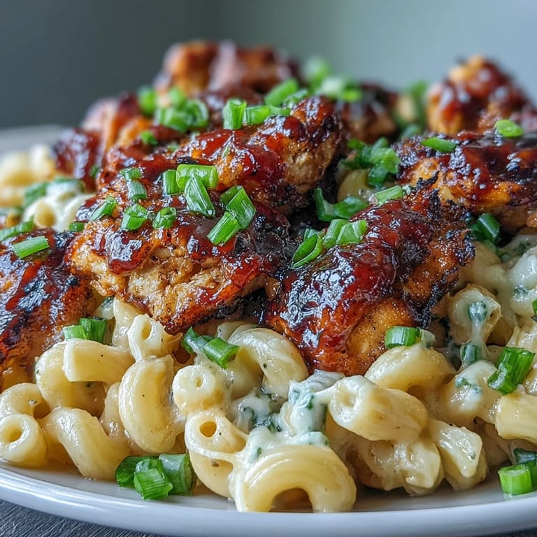 Sizzling chicken in sticky honey BBQ sauce melts into sharp cheddar macaroni, creating a rich, comforting Sticky Honey BBQ Chicken Pasta Skillet.