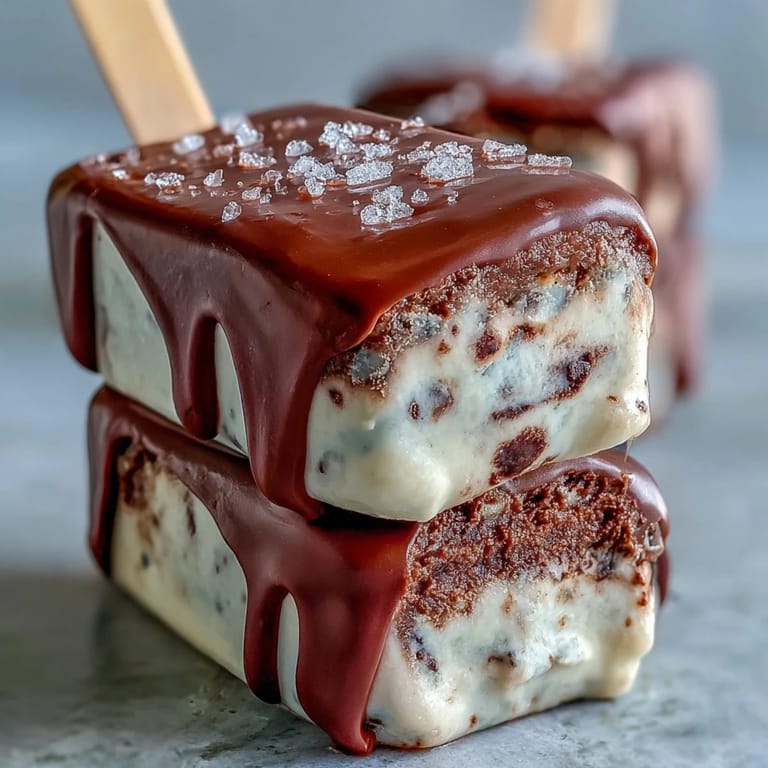 Coffee-infused vanilla bean pops topped with decadent chocolate fudge—perfect for a cool summer dessert.  