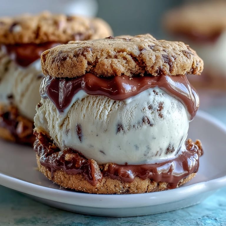 Indulgent vanilla bean ice cream nestled in coffee-infused cookies, a refreshing twist on a favorite Frappuccino.