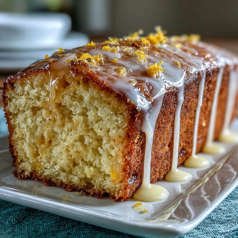 A rich, buttery pound cake infused with Limoncello liqueur, topped with a tangy lemon glaze for extra citrus flavor.