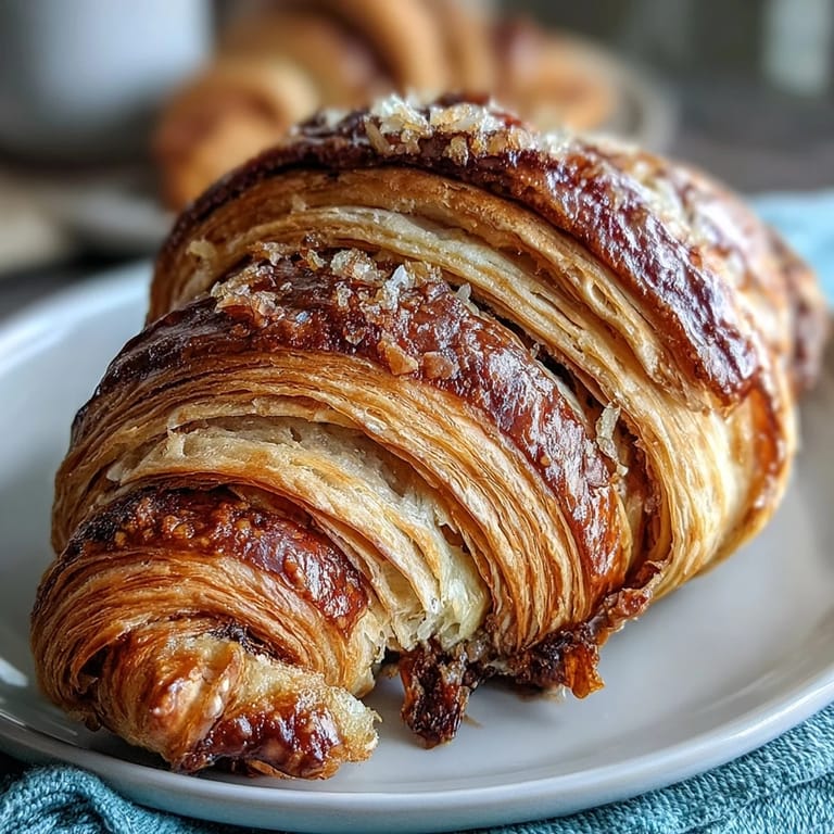 Freshly baked sourdough croissants with crisp, golden crust and soft, airy interior, ideal for pairing with jam or coffee.