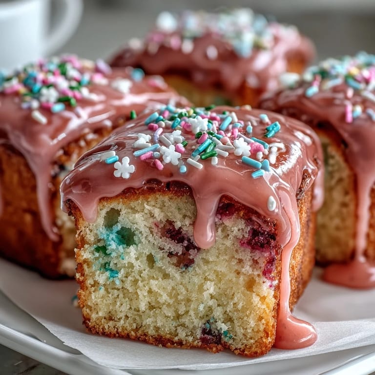 Spring Funfetti Cake with Pastel Buttercream shows colorful sprinkles inside a fluffy vanilla cake topped with swirled pastel frosting.