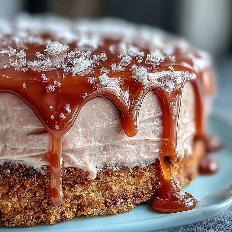 Decadent bridal shower cake: rosé velvet layers topped with cream cheese frosting.